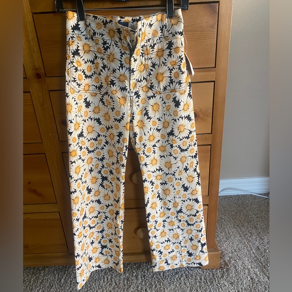 Wide leg cropped pants